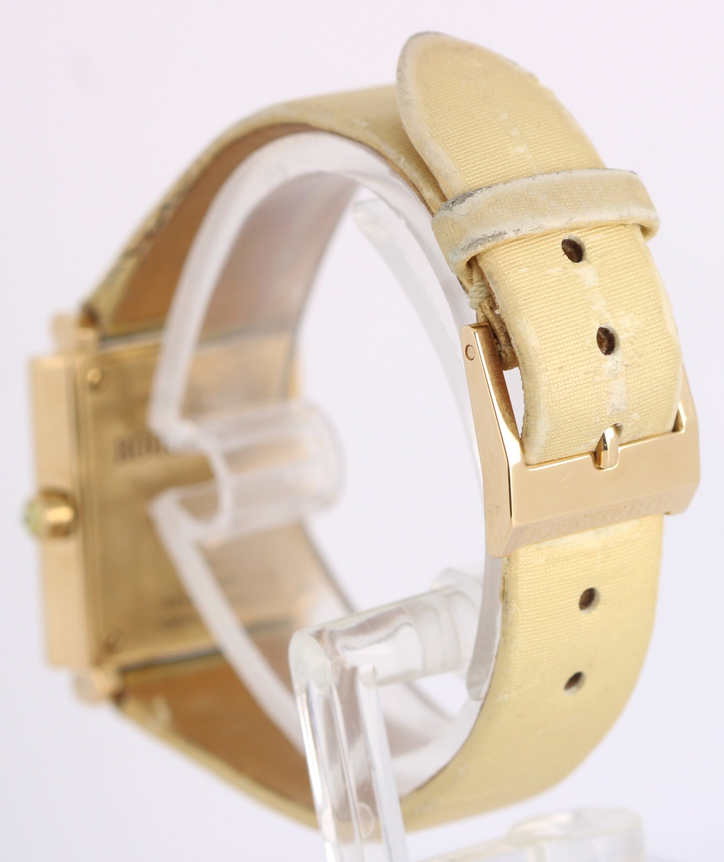 Boucheron Carree PAPERS 18k Gold YELLOW DIAMOND Mother of Pearl AJ410452 BOX