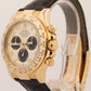 Rolex Daytona Cosmograph IVORY PANDA 18K Yellow Gold Brown Leather 116518 Watch