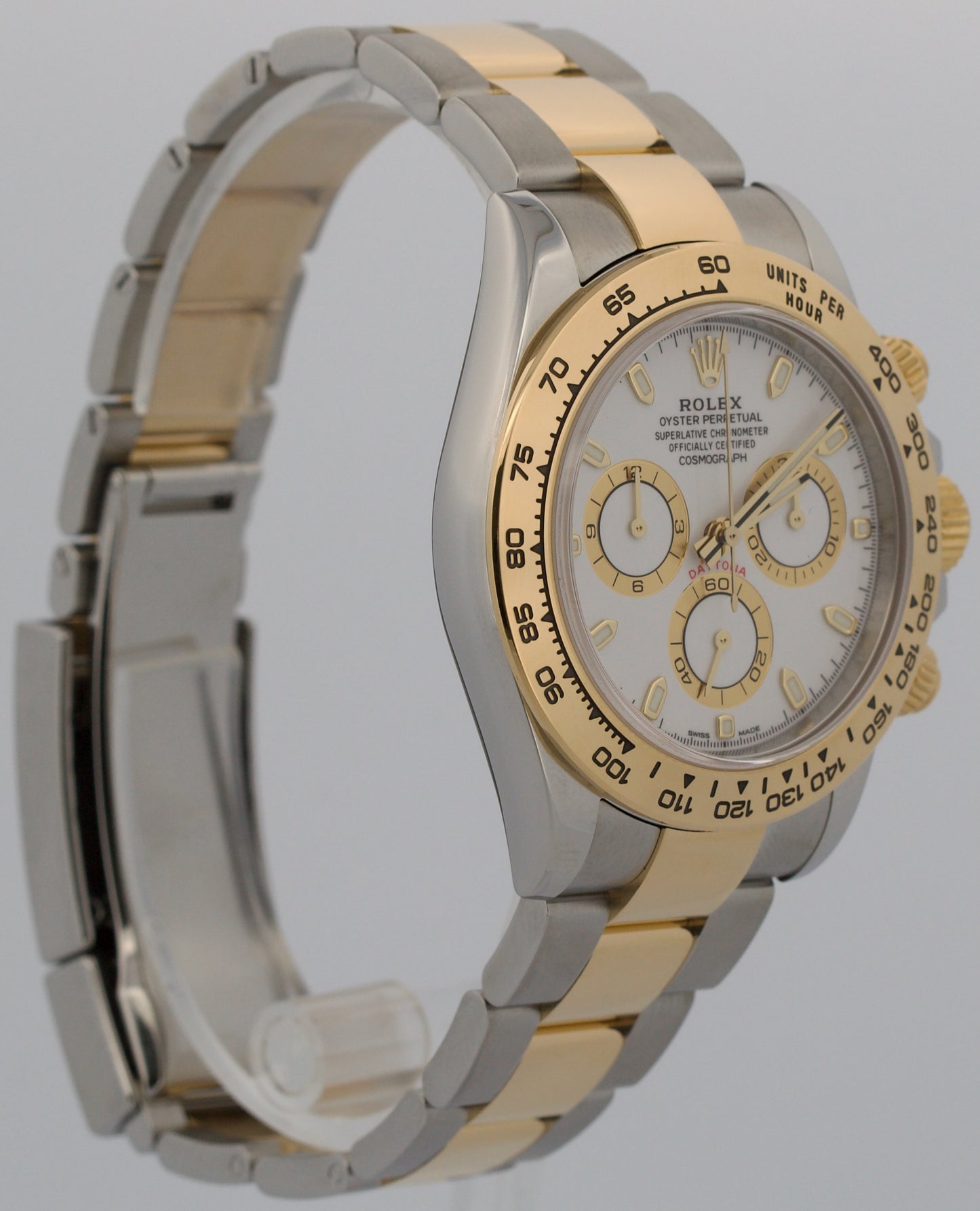 2023 PAPERS Rolex Daytona WHITE Two-Tone Stainless 18K Yellow Gold 116503 BOX