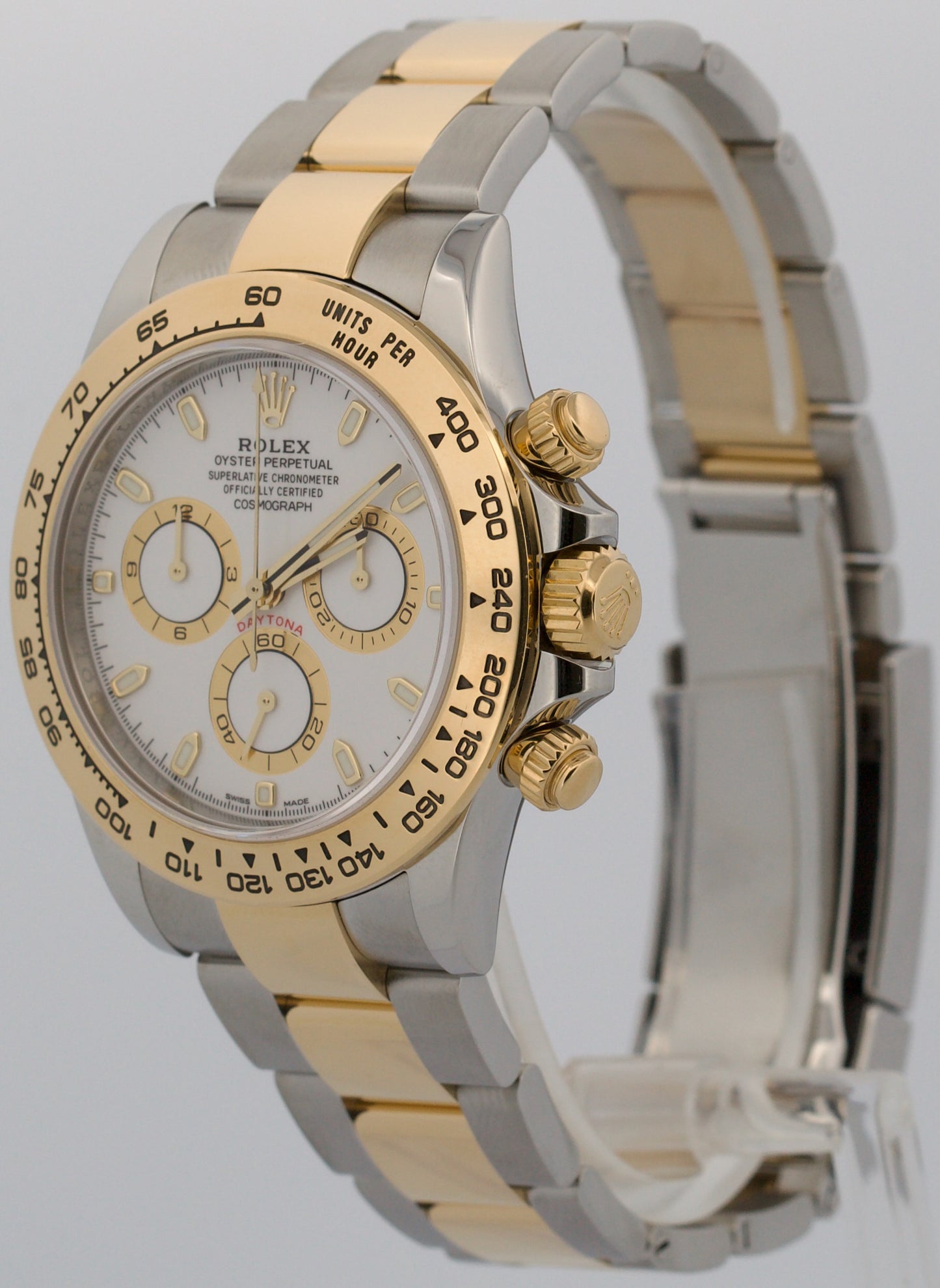 2023 PAPERS Rolex Daytona WHITE Two-Tone Stainless 18K Yellow Gold 116503 BOX