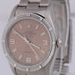 MINT Rolex Oyster Perpetual Air-King Salmon 14010 Steel NO-HOLES 34mm Watch