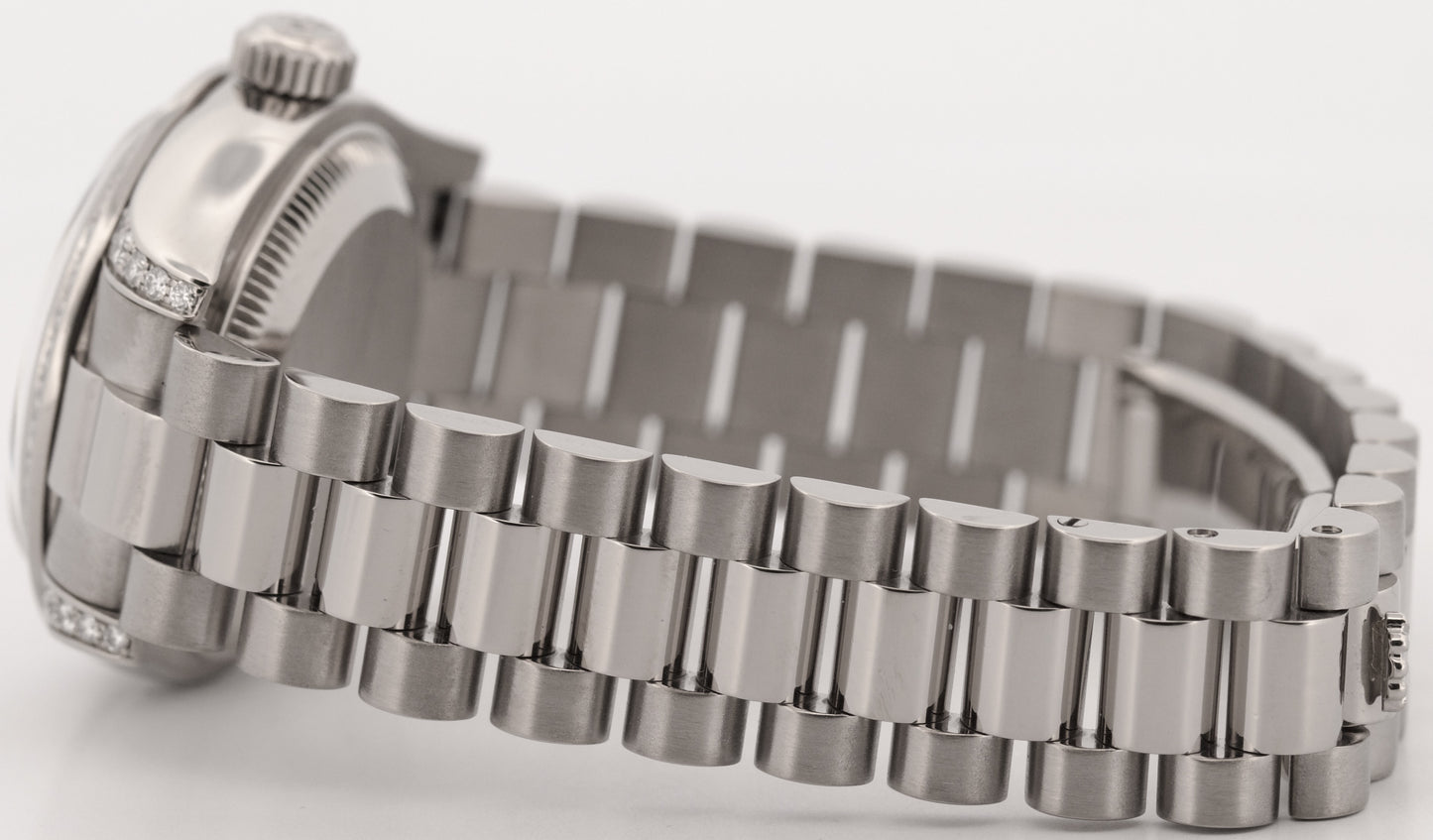 Rolex DateJust President FACTORY MOP DIAMOND BEZEL 26mm 18K White Gold 179159