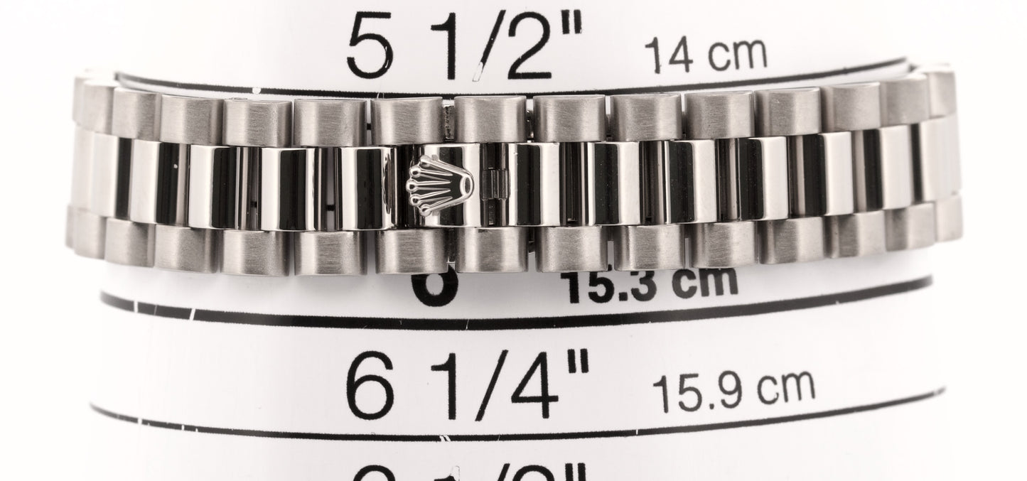 Rolex DateJust President FACTORY MOP DIAMOND BEZEL 26mm 18K White Gold 179159