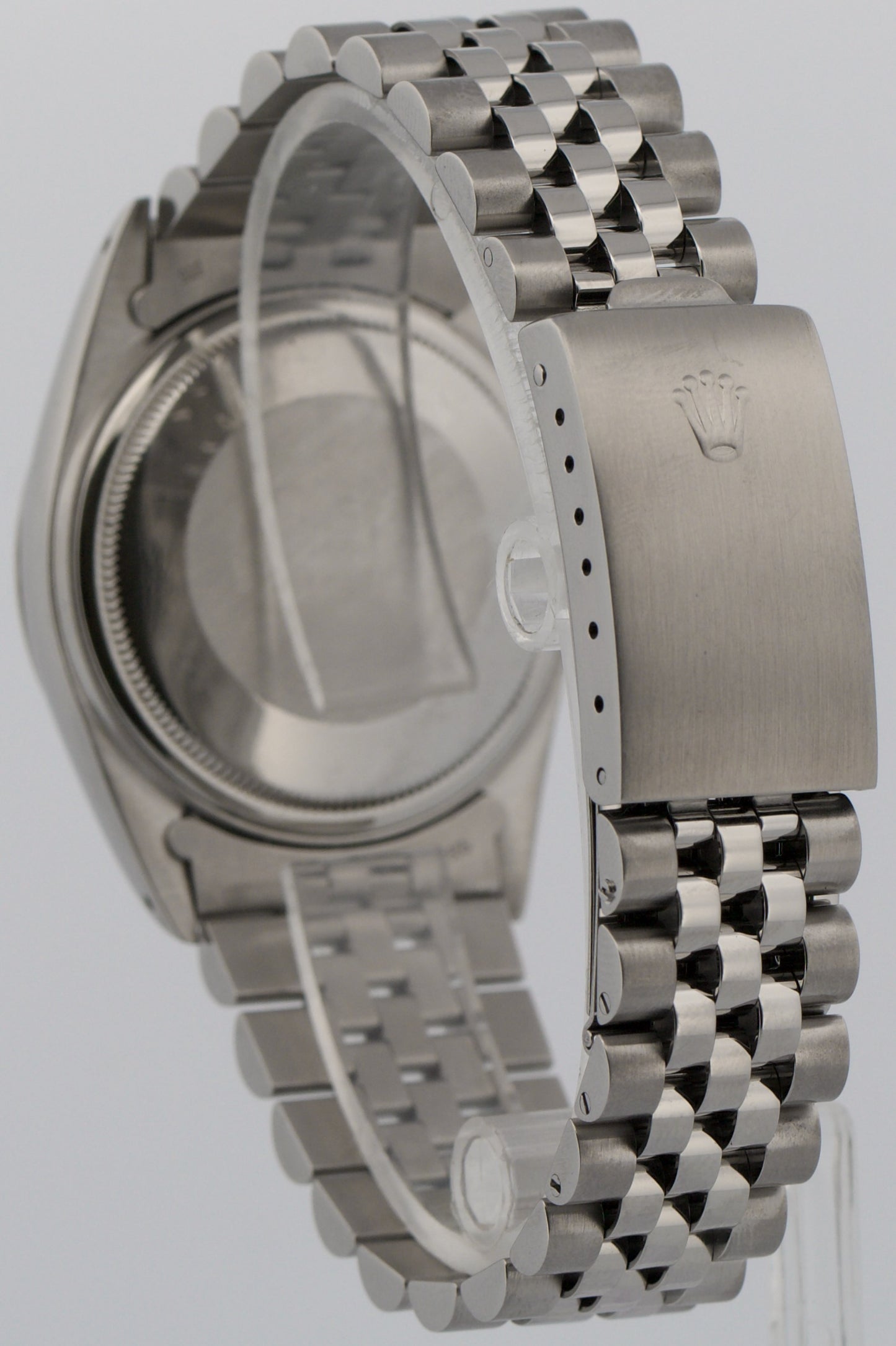 Rolex DateJust 36mm ORANGE Stainless Steel 18K White Gold JUBILEE Fluted 16014