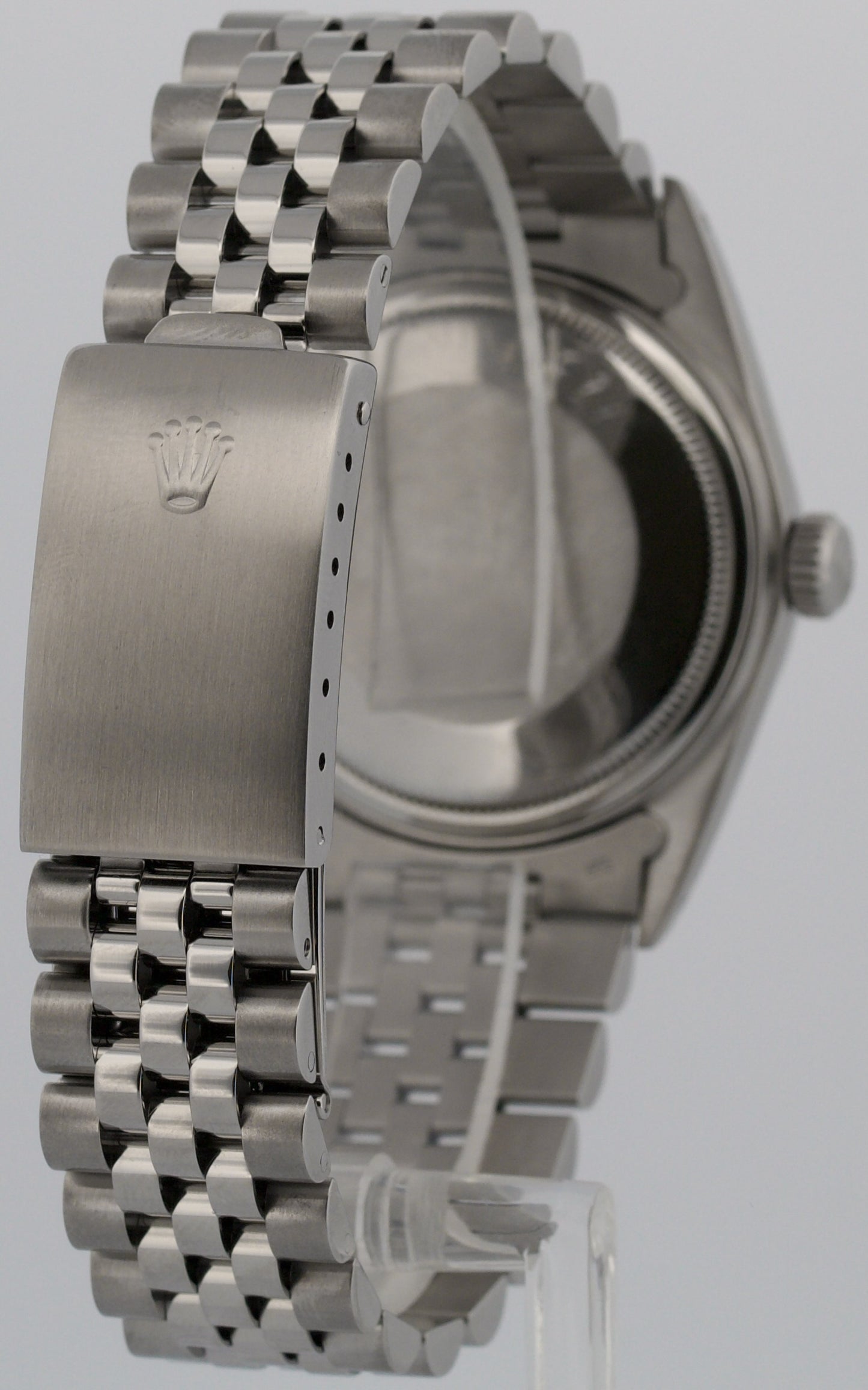 Rolex DateJust 36mm ORANGE Stainless Steel 18K White Gold JUBILEE Fluted 16014