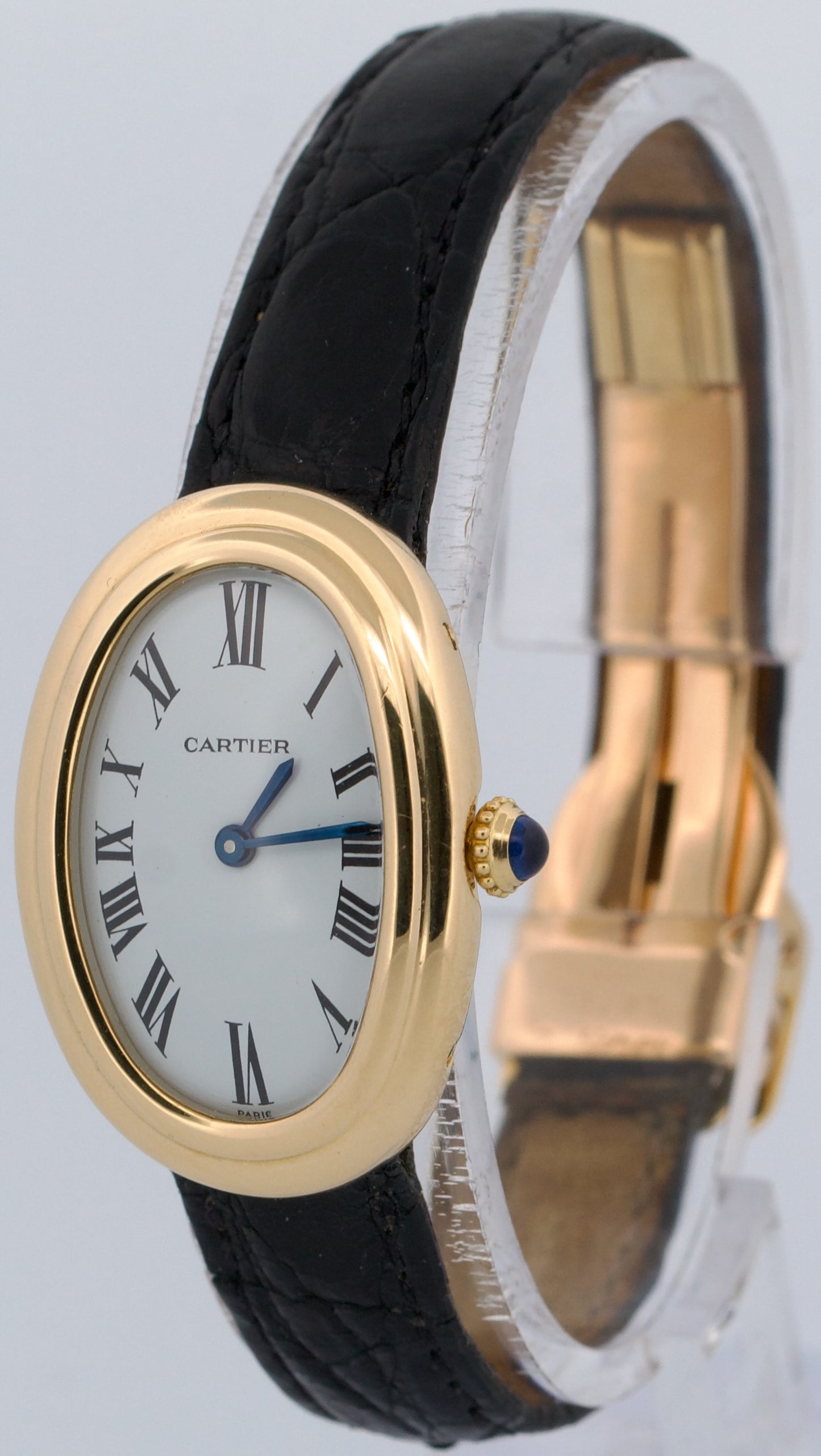 2026 SERVICE Cartier Baignoire 18K Yellow Gold 22mm White Roman Quartz 78094