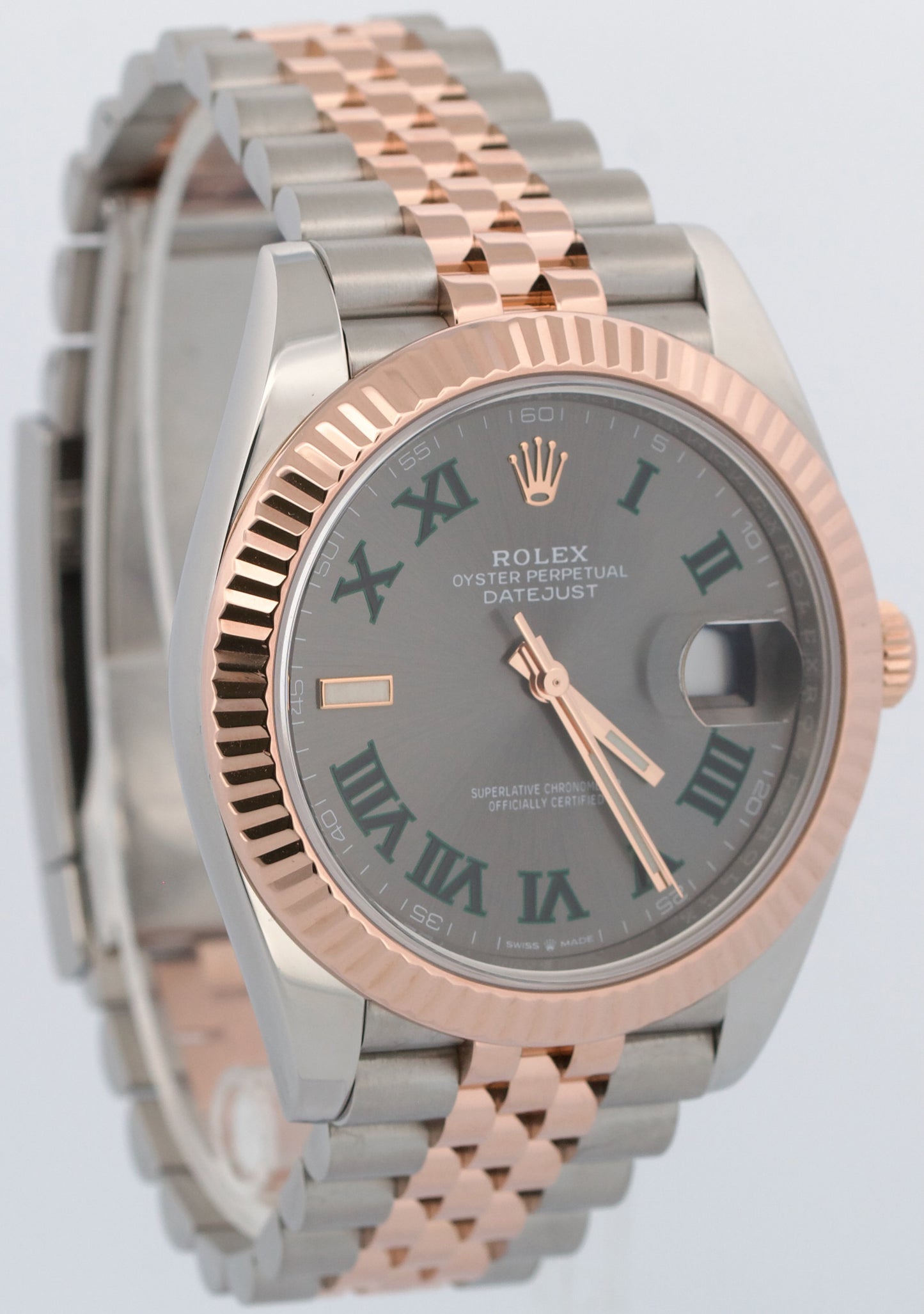 2023 Rolex DateJust 41 Rhodium WIMBLEDON 18k Gold Steel JUBILEE 41mm 126331