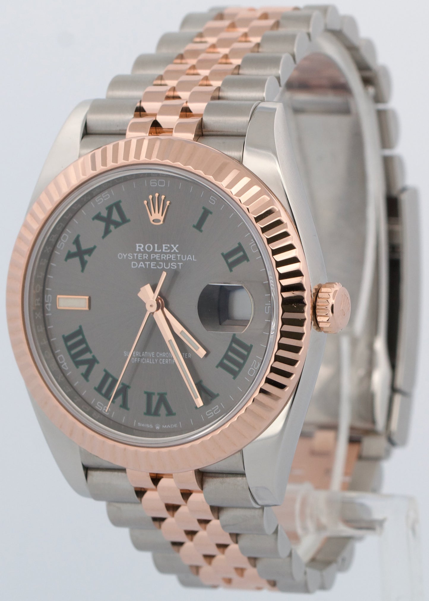 2023 Rolex DateJust 41 Rhodium WIMBLEDON 18k Gold Steel JUBILEE 41mm 126331