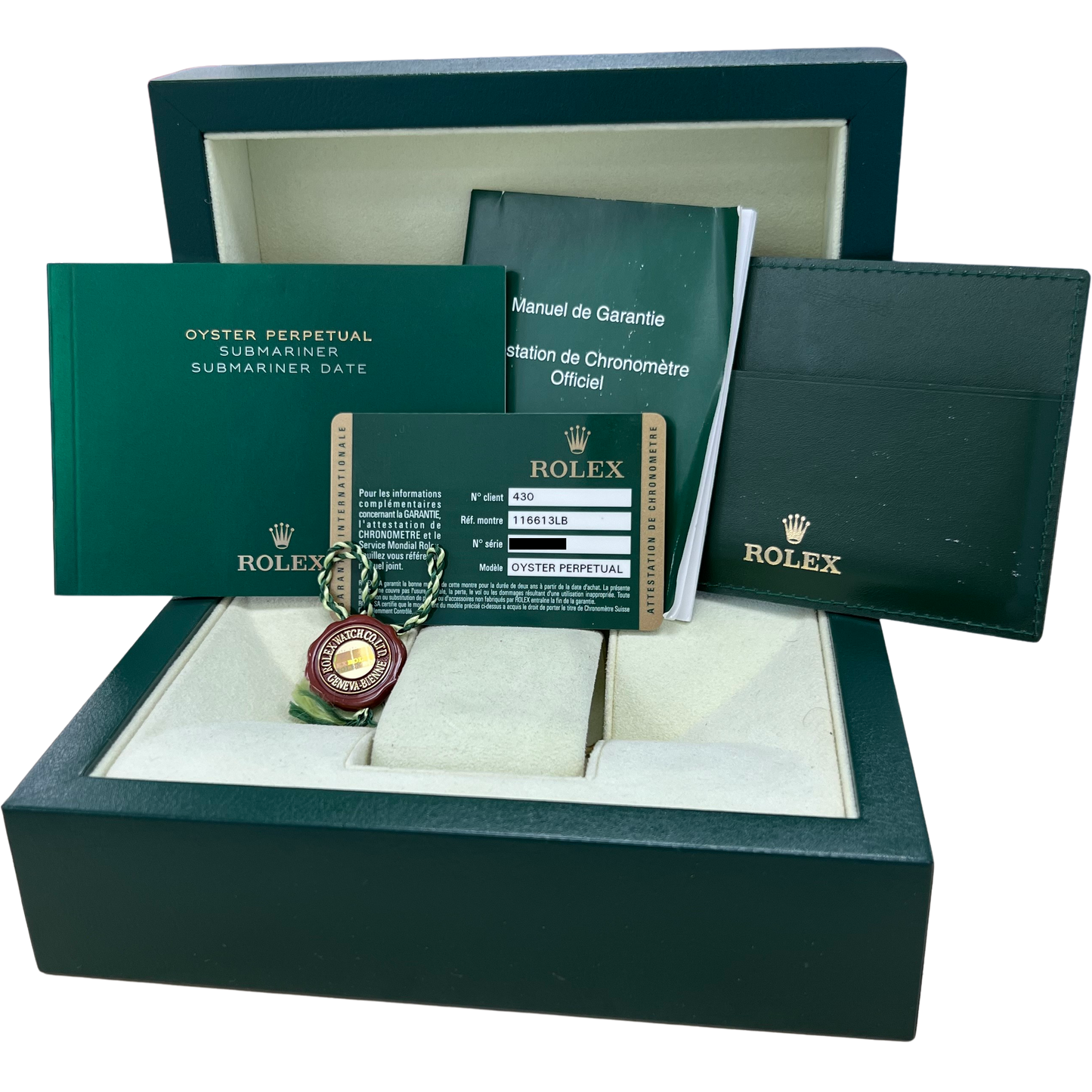 2010 PAPERS Rolex Submariner Date FLAT BLUE Two-Tone 40mm 116613 LB Watch BOX