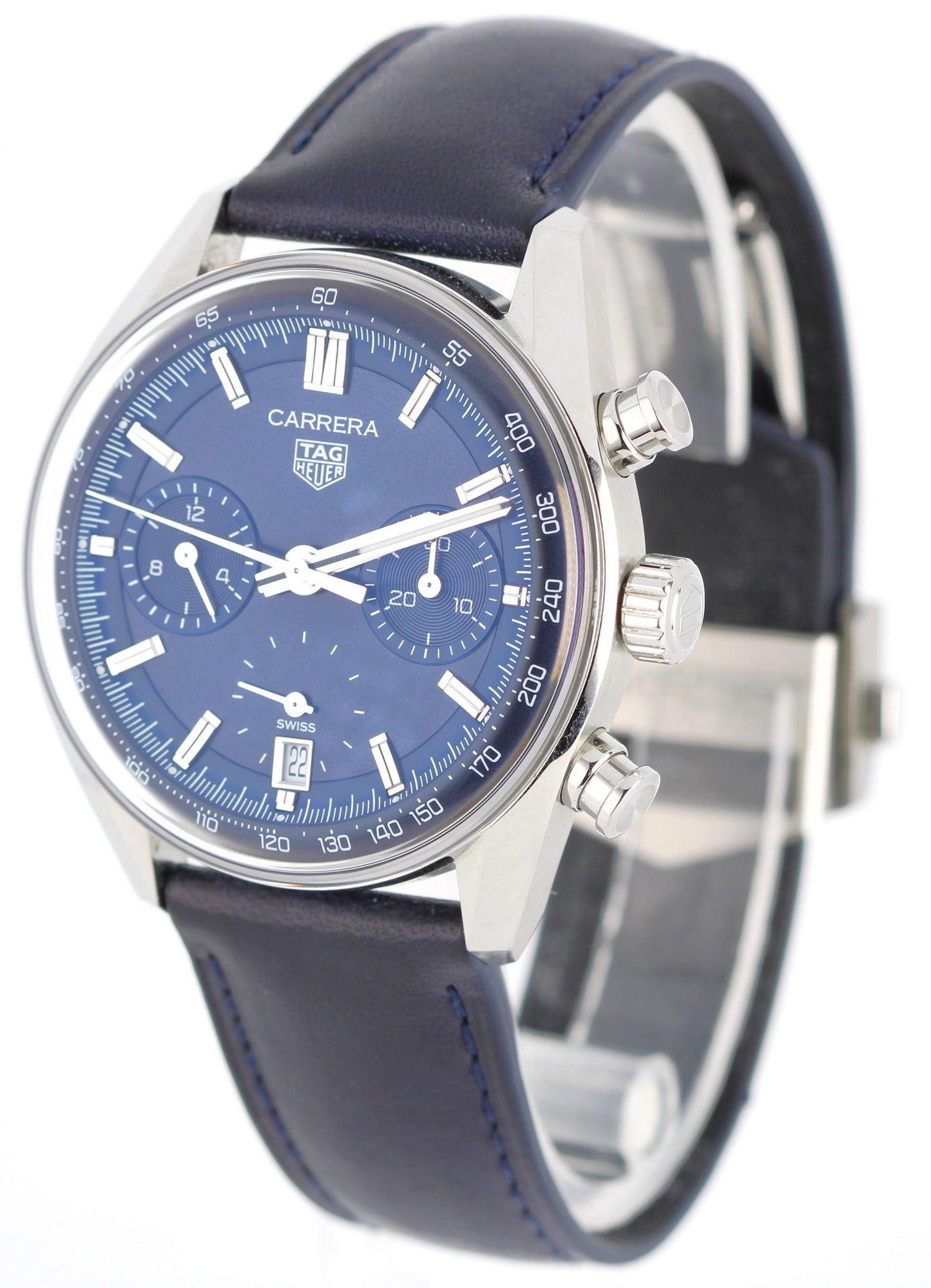 Tag Heuer Carrera Chronograph Stainless Steel Blue 39mm CBS2212.FC6535 Watch BOX