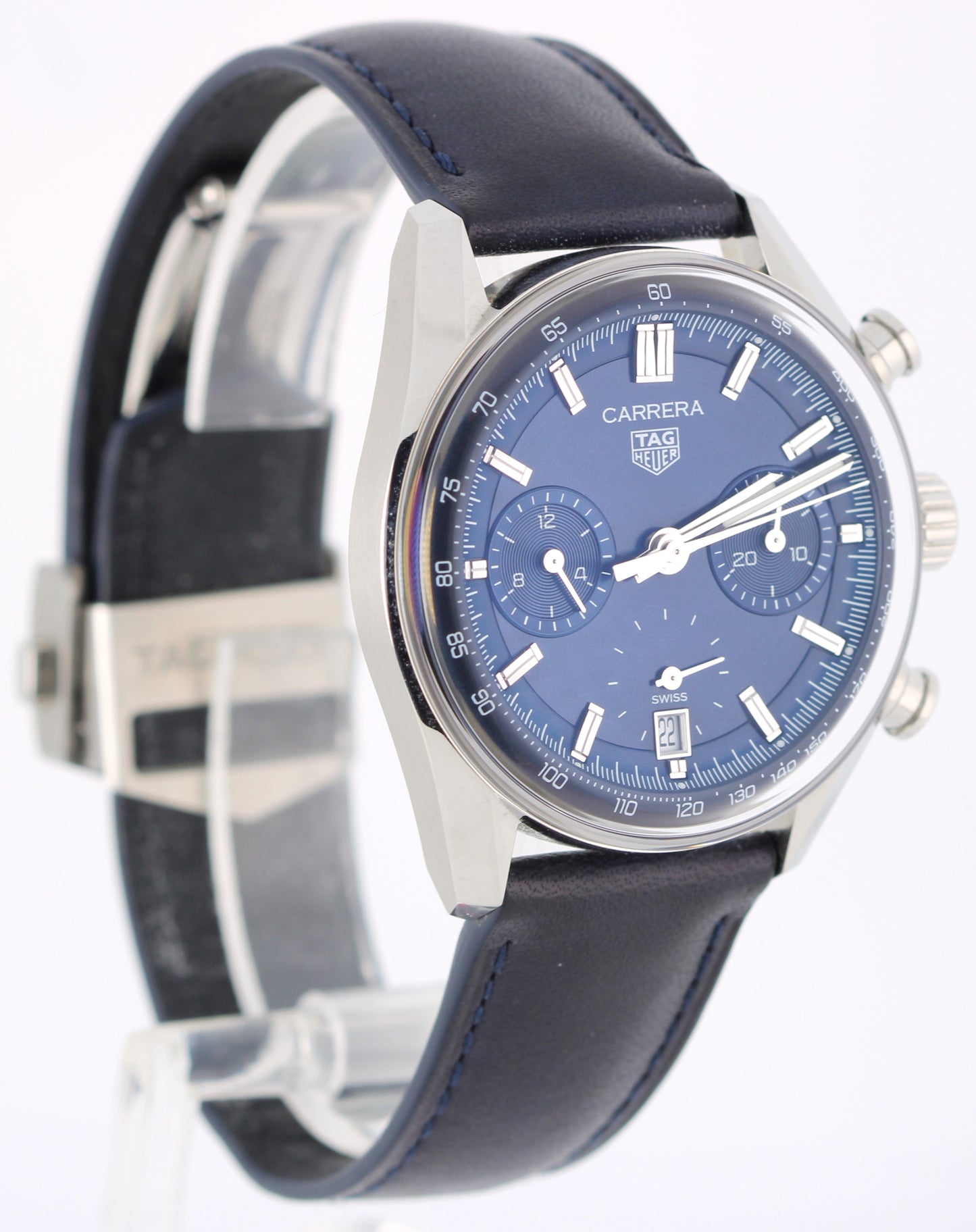 Tag Heuer Carrera Chronograph Stainless Steel Blue 39mm CBS2212.FC6535 Watch BOX