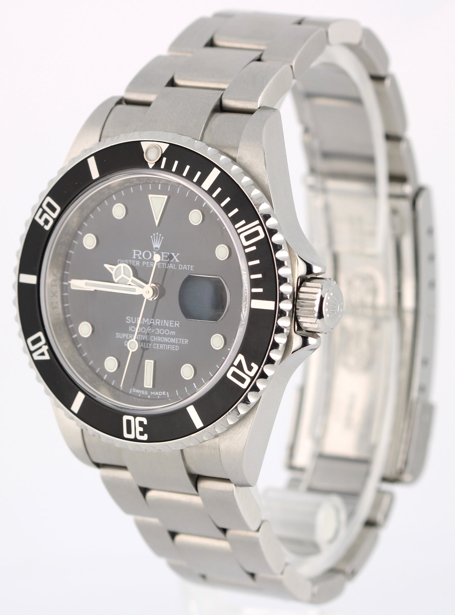 RSC Rolex Submariner Date No-Holes Rehaut Black 40mm 16610 Watch POUCH