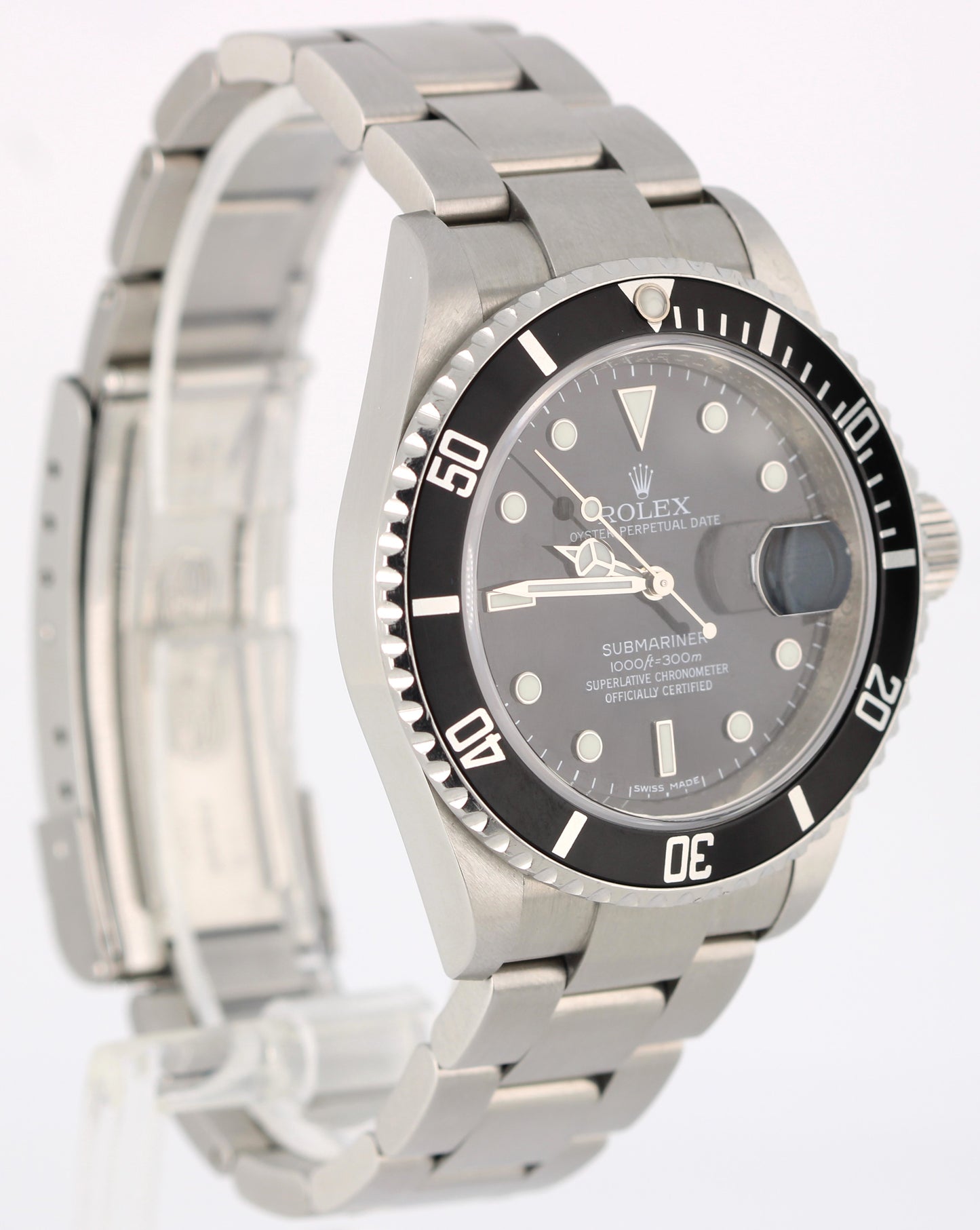 RSC Rolex Submariner Date No-Holes Rehaut Black 40mm 16610 Watch POUCH