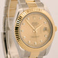 2018 PAPERS Rolex Datejust II CHAMPAGNE DIAMOND 18K Gold Steel 41mm 116333 BOX