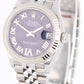 OCT. 2023 PAPERS Rolex Datejust Steel Aubergine DIAMOND 31mm 278274 Watch BOX