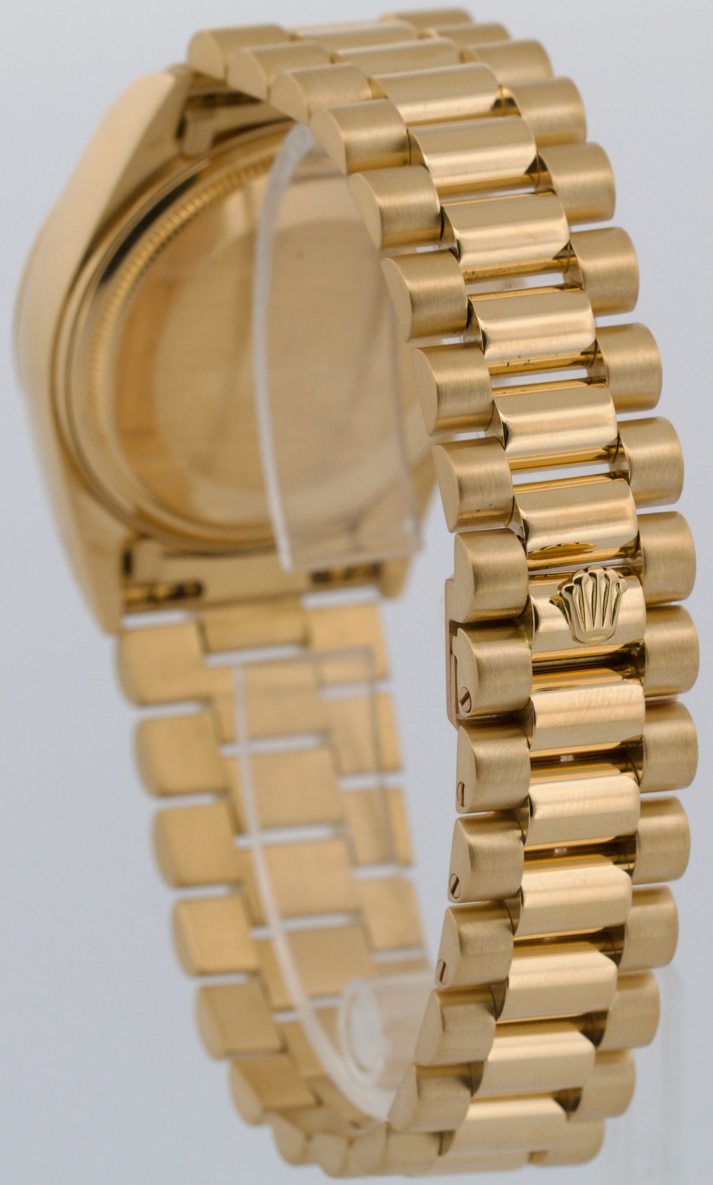 VINTAGE 1985 Rolex Day-Date President WHITE ROMAN 36mm 18K Yellow Gold 18038