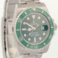 NOS STICKERED Rolex Submariner Date HULK Green Stainless 40mm 116610 LV BOX