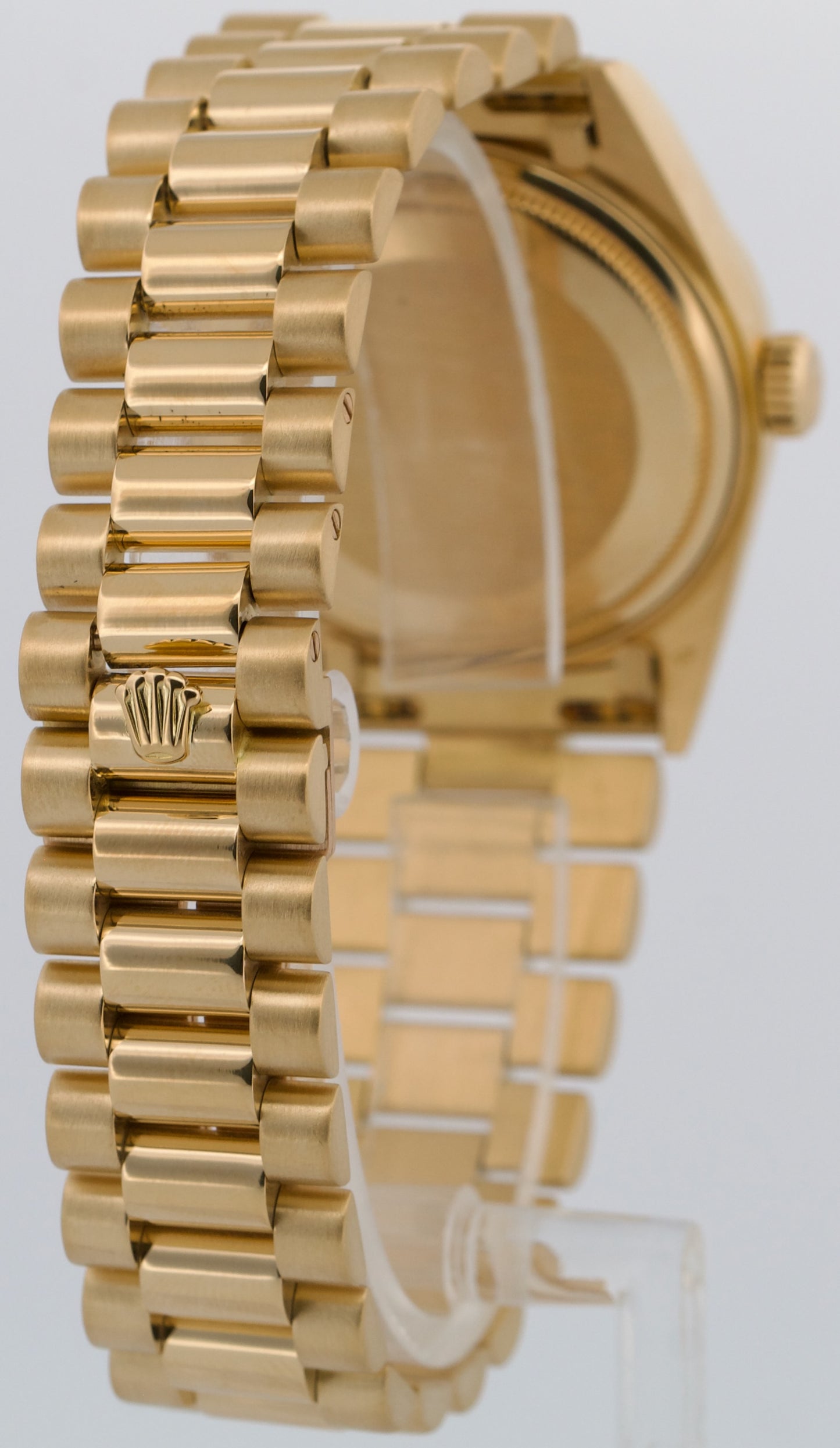 VINTAGE 1985 Rolex Day-Date President WHITE ROMAN 36mm 18K Yellow Gold 18038