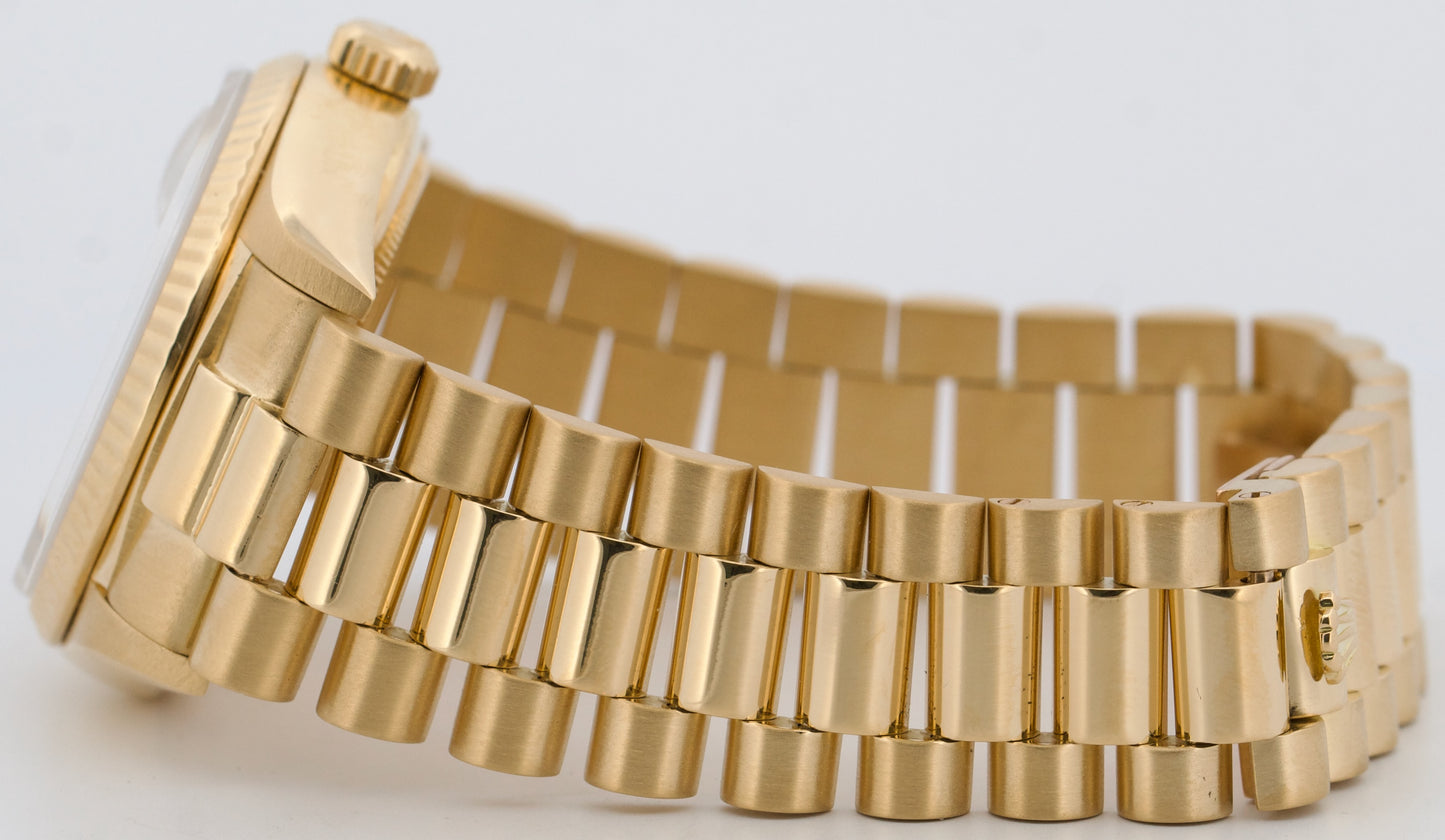 VINTAGE 1985 Rolex Day-Date President WHITE ROMAN 36mm 18K Yellow Gold 18038