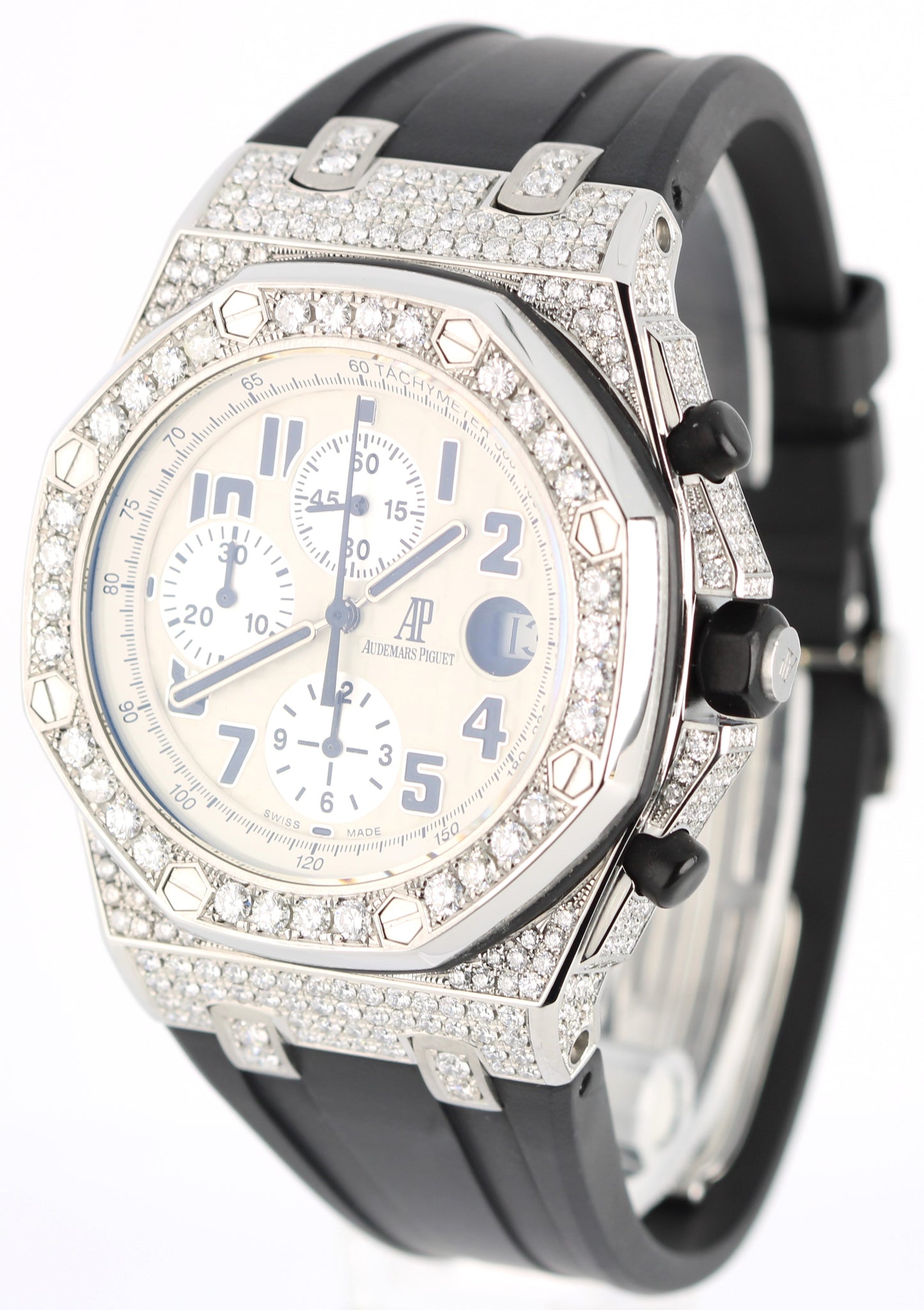 Audemars Piguet Royal Oak Offshore Safari Cream DIAMONDS 42mm 26170ST Watch