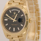 2024 PAPERS Rolex Day-Date President 40mm FACTORY BLACK BAGUETTE 18K 228238 BOX