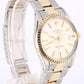 VINTAGE Rolex Oyster Perpetual DATE Two-Tone Gold Steel Silver 34mm 15053 Watch