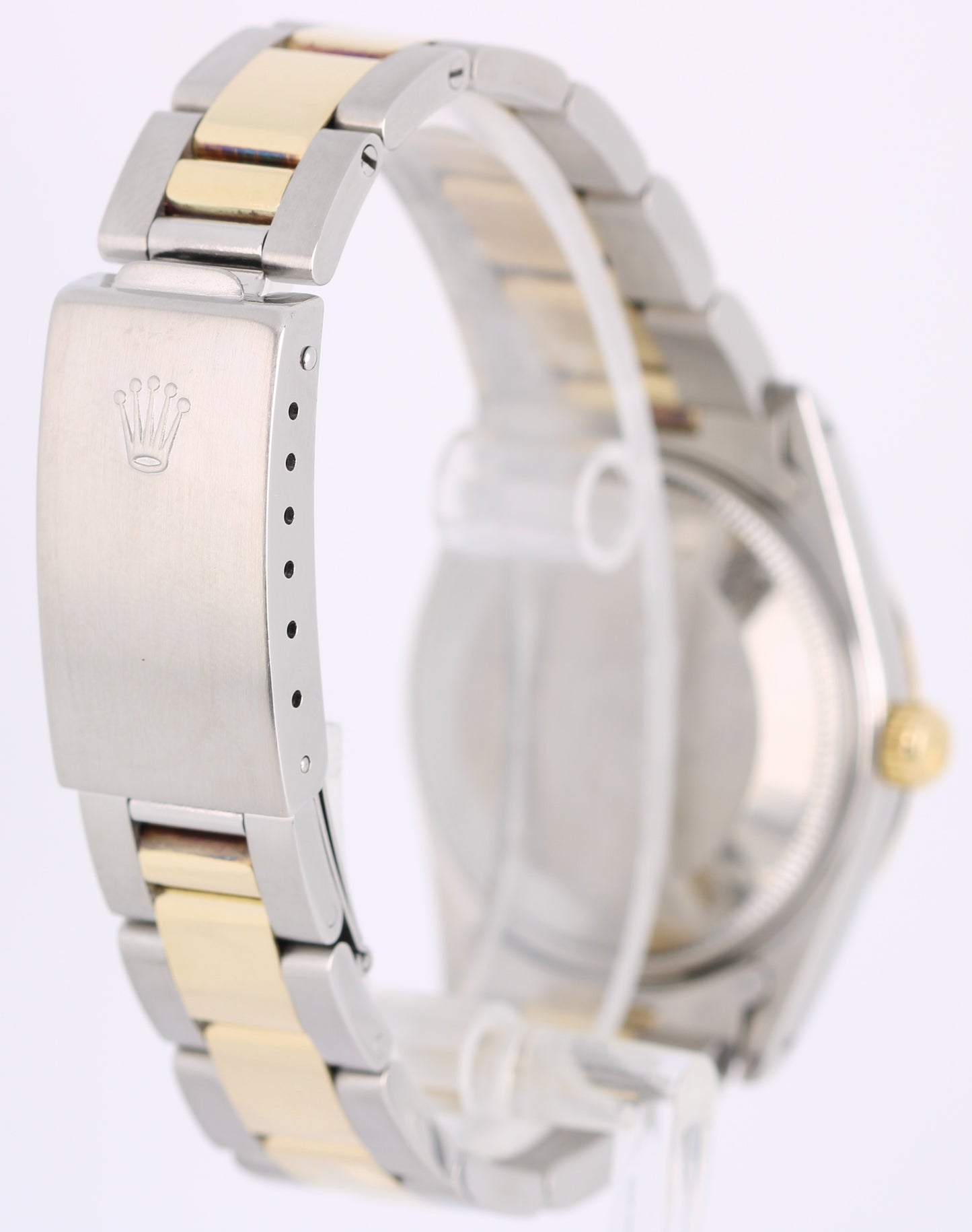 VINTAGE Rolex Oyster Perpetual DATE Two-Tone Gold Steel Silver 34mm 15053 Watch