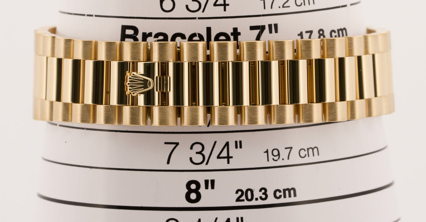 2024 PAPERS Rolex Day-Date President 40mm FACTORY BLACK BAGUETTE 18K 228238 BOX