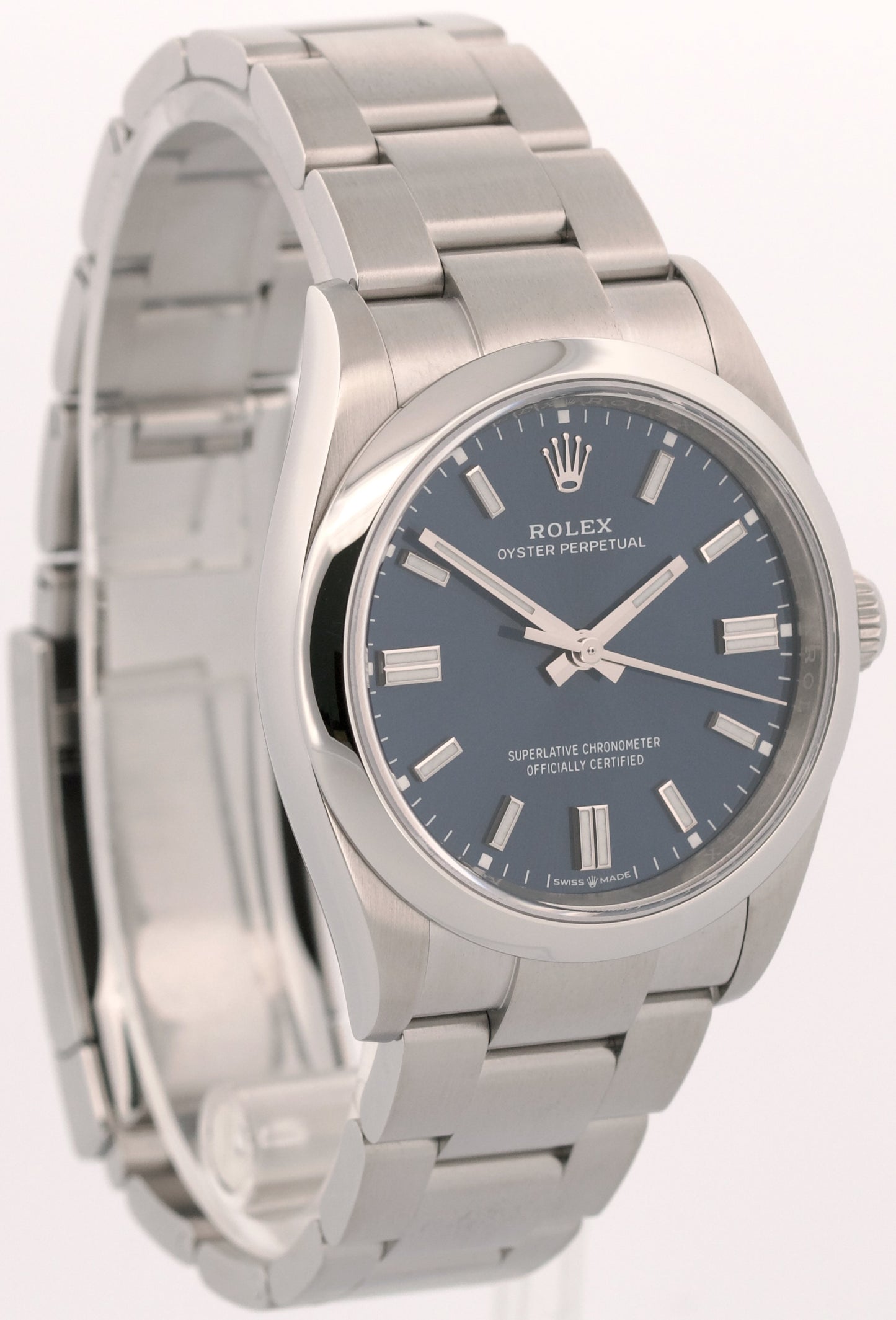 2025 PAPERS Rolex Oyster Perpetual BLUE 36mm Stainless Steel 126000 BOX