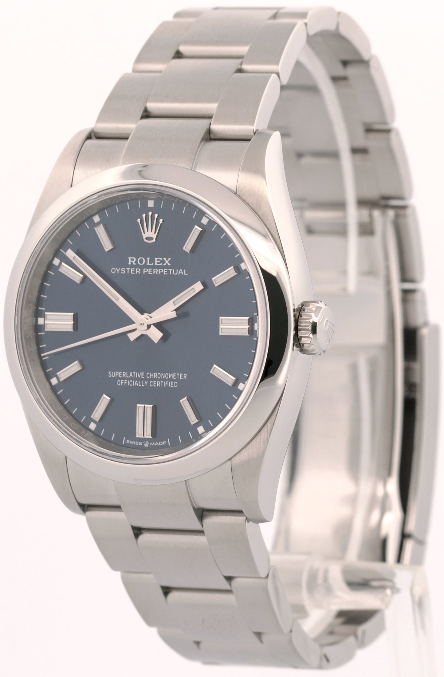 2025 PAPERS Rolex Oyster Perpetual BLUE 36mm Stainless Steel 126000 BOX