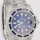 MINT Rolex Submariner Date Blue DIAMOND SAPPHIRE Bezel Lugs 40mm Watch 116610
