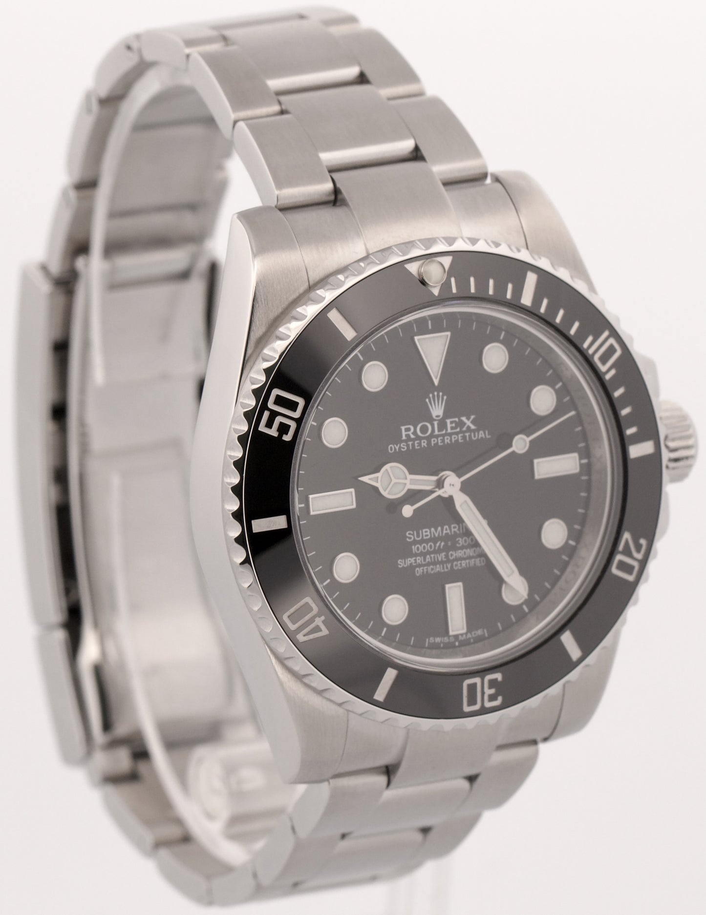 2013 PAPERS Rolex Submariner No-Date 40mm BLACK Ceramic Steel 114060 LN BOX