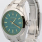 2017 PAPERS Rolex Milgauss BLUE 40mm Z-Blue Green 116400 GV Stainless Watch BOX