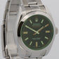 Rolex Milgauss BLACK Orange Steel Green Crystal 40mm Smooth Oyster 116400 GV