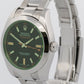 Rolex Milgauss BLACK Orange Steel Green Crystal 40mm Smooth Oyster 116400 GV