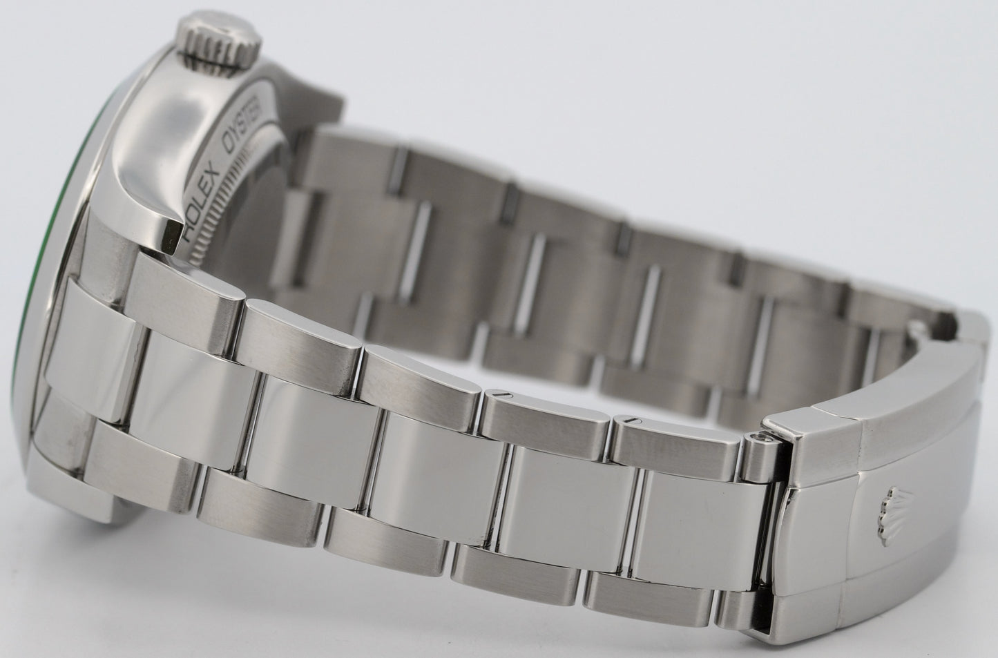 Rolex Milgauss BLACK Orange Steel Green Crystal 40mm Smooth Oyster 116400 GV