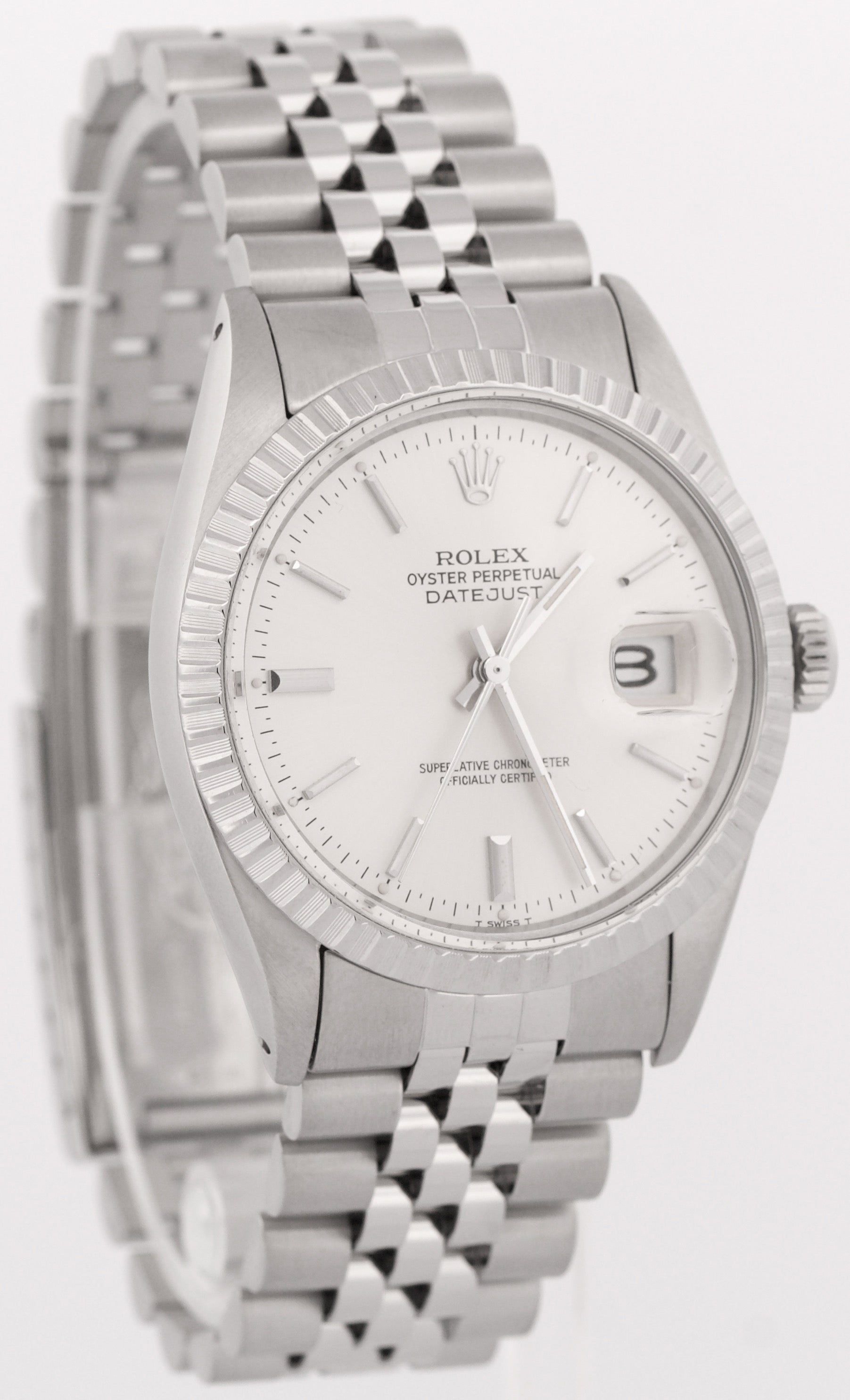 1982 Rolex DateJust 36mm SILVER Stainless Steel Automatic JUBILEE