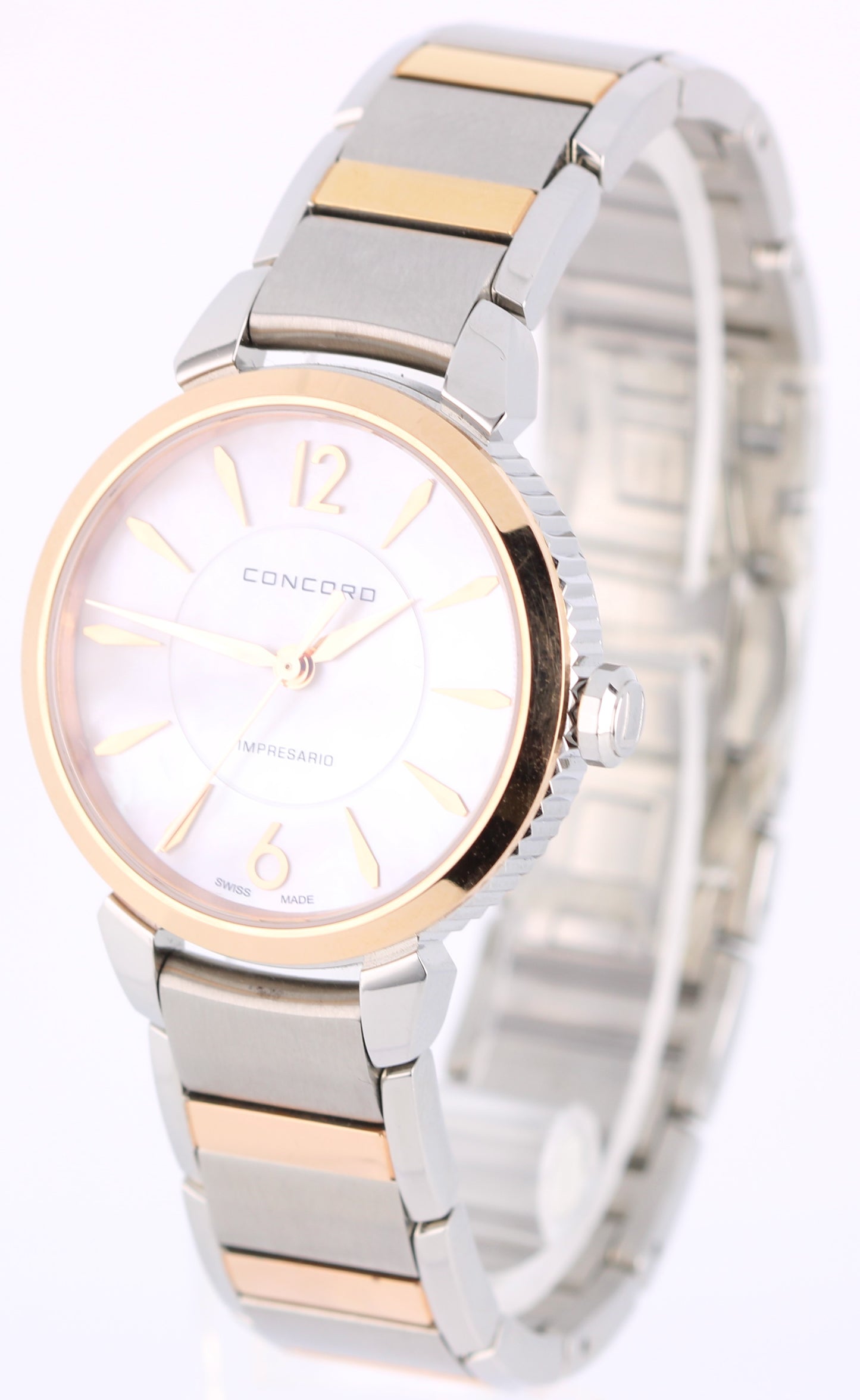 Concord Impresario TwoTone Rose Gold Mother of Pearl 32mm 06.3.15.1122 Watch BOX