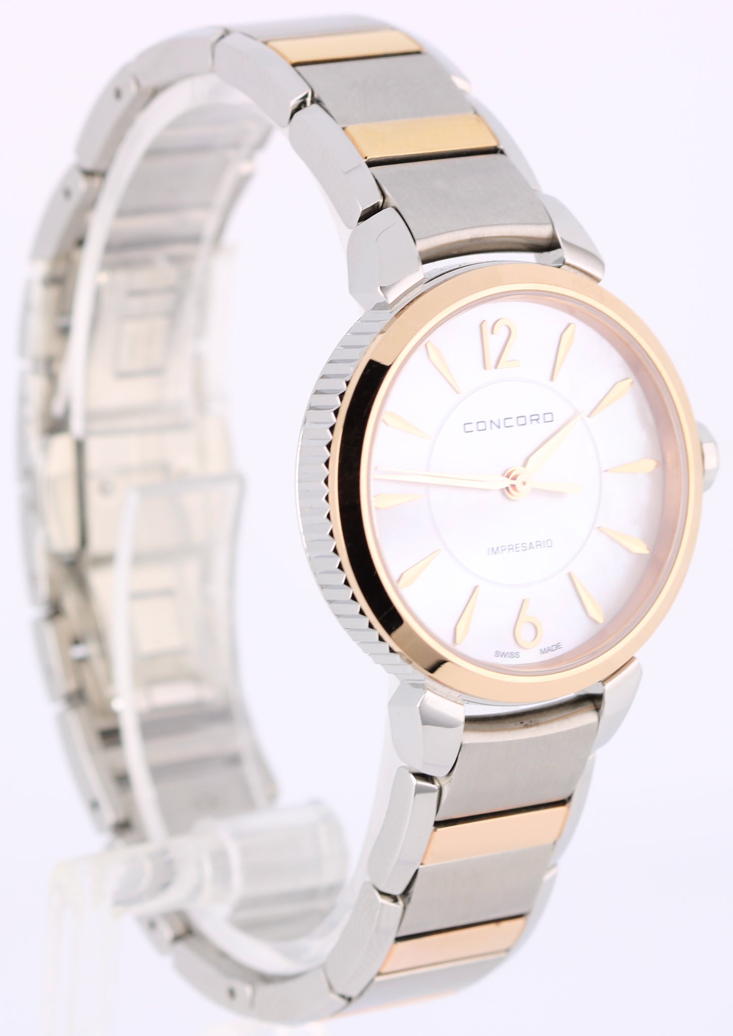Concord Impresario TwoTone Rose Gold Mother of Pearl 32mm 06.3.15.1122 Watch BOX