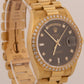 Rolex Day-Date President 36mm BLACK DIAMOND BEZEL 18K Yellow Gold 18048 BOX