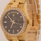 Rolex Day-Date President 36mm BLACK DIAMOND BEZEL 18K Yellow Gold 18048 BOX