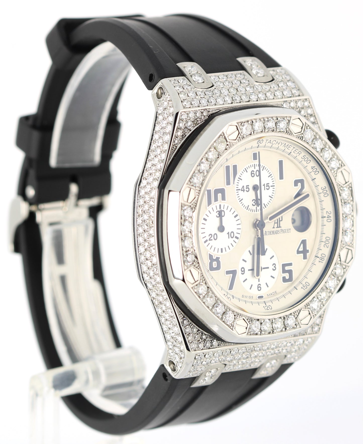 Audemars Piguet Royal Oak Offshore Safari Cream DIAMONDS 42mm 26170ST Watch