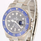 UNPOLISHED Rolex Submariner COOKIE MONSTER 18k Gold Blue Black 41mm 126619 Watch