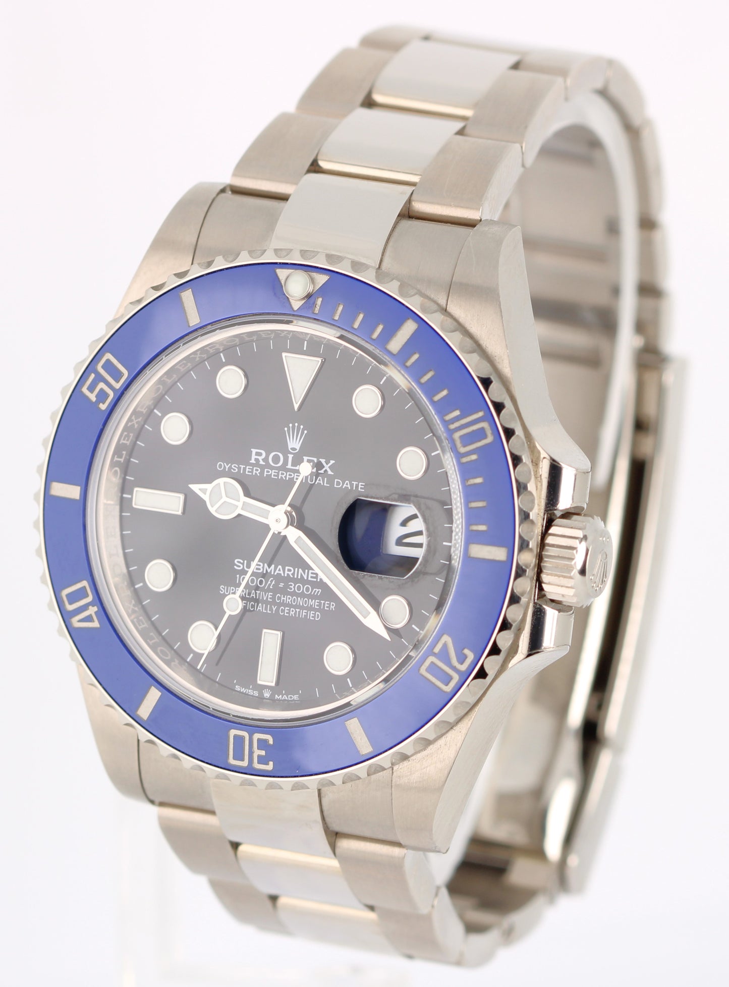 UNPOLISHED Rolex Submariner COOKIE MONSTER 18k Gold Blue Black 41mm 126619 Watch