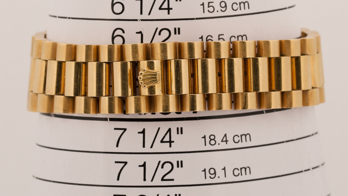 Rolex Day-Date President 36mm BLACK DIAMOND BEZEL 18K Yellow Gold 18048 BOX