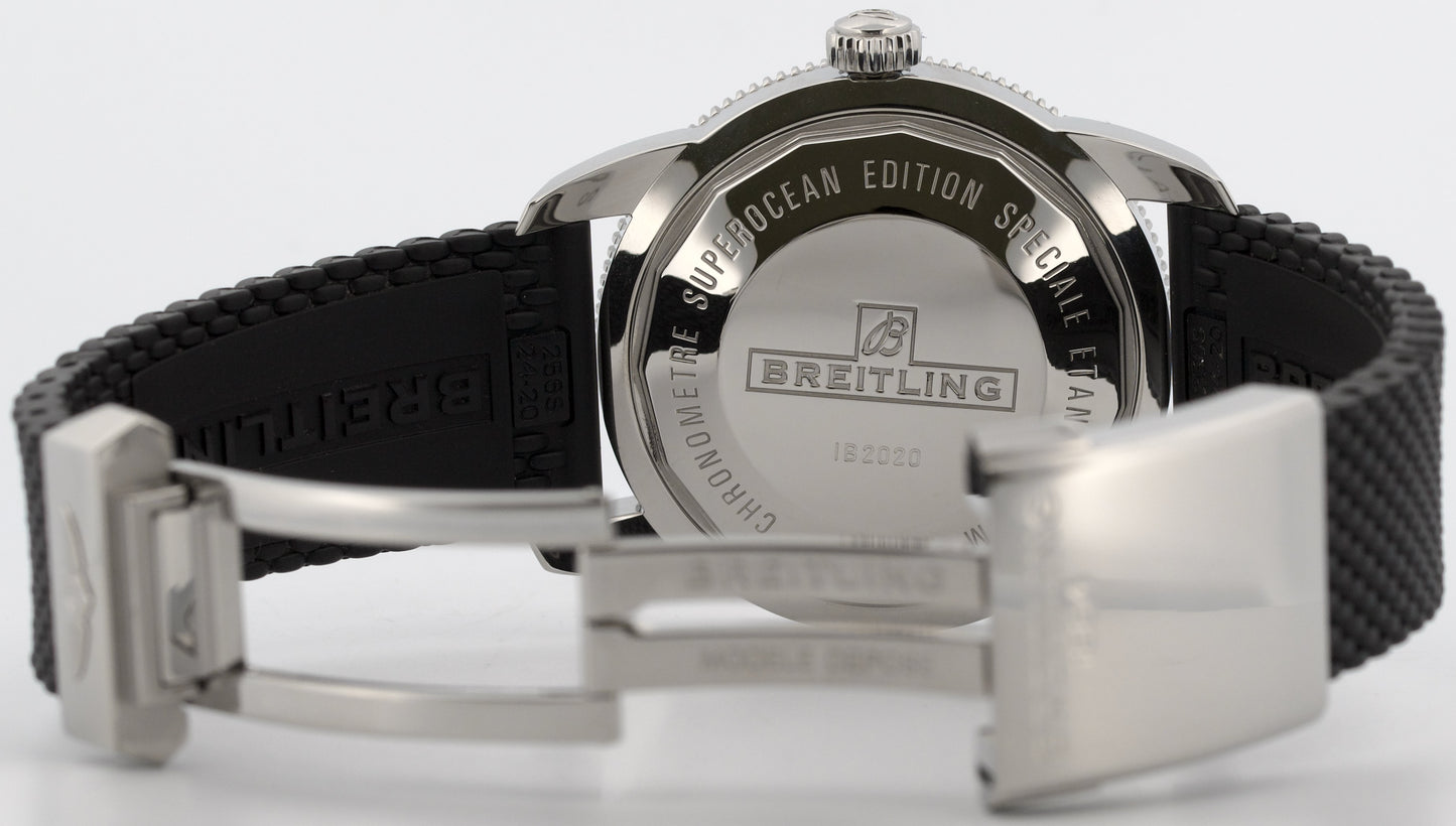 2018 PAPERS Breitling Superocean Heritage II 46 Steel 18K Gold 46mm IB2020 BOX