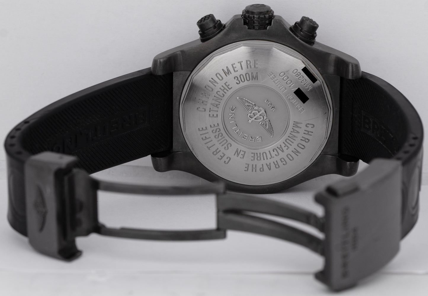 Breitling Avenger Skyland Black Red Blacksteel Automatic 44mm Watch M13380 BOX