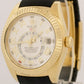MINT Rolex Sky-Dweller 42mm SILVER ARABIC 18K Yellow Gold Rubber 326138 Watch