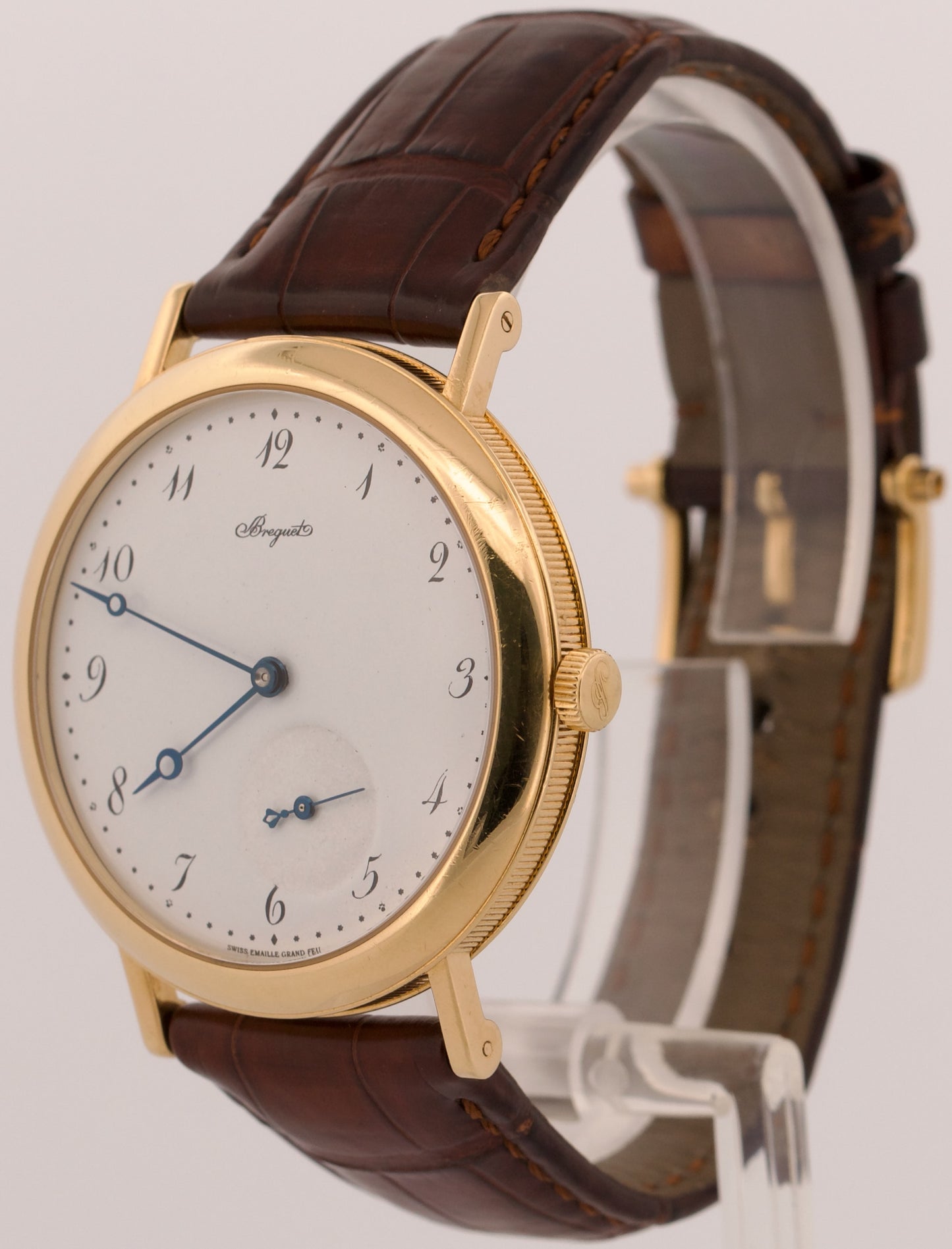 Breguet Classique Automatic WHITE 18K Yellow Gold 40mm 5140BA Leather Watch