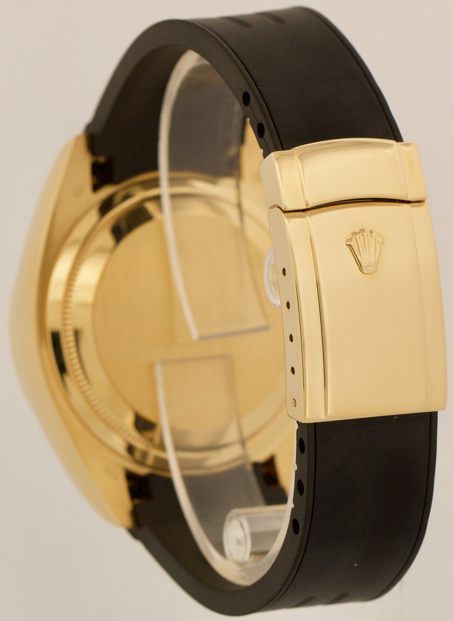 MINT Rolex Sky-Dweller 42mm SILVER ARABIC 18K Yellow Gold Rubber 326138 Watch